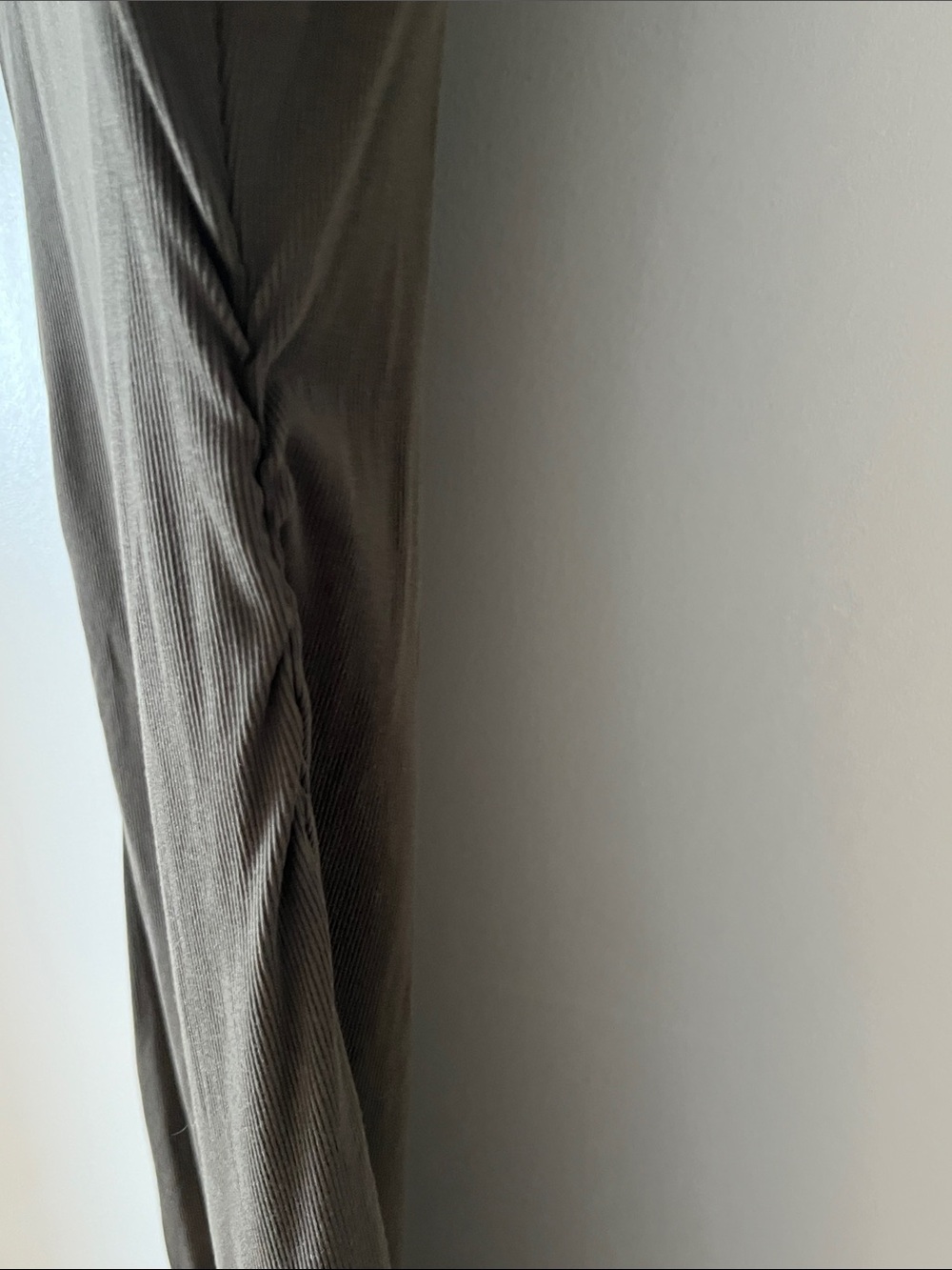 Vuori Pose Sleeveless Ribbed Mock Neck Midi Dress in Olive Green - Picture 4 of 4